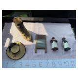 Willow Hall, gold deluxe, boot and matching hat,