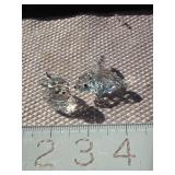 Two Swarovski crystal bunnies