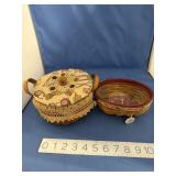 Longaberger seeing basket and Little Holly Berry