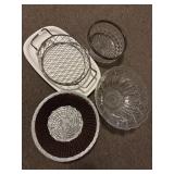 Assorted bowls & platter, silverplate, others