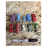 Vintage tootsie toy car lot. Lot E