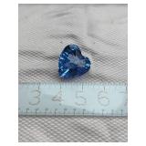 Blue Swarovski crystal heart - marked
