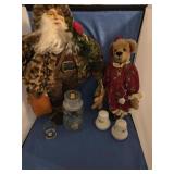 Christmas lot - 20' Santa, Cottage Collectable