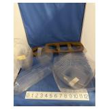 Longaberger 15 plastic liners & a mug caddy and