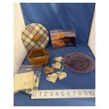Longaberger lot - plate, liner, basket, hostess