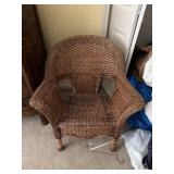 Brown wicker chair