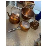 il mulino copper pot & other copper, teapot etc