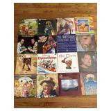 16 record albums - John Denver, Waylon Jennings,