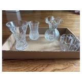 Lot of leaded Crystal vases & bowl