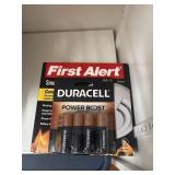 Smoke detector and Duracell AA batteries brand new