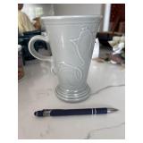 Fiesta Pearl Gray Pedestal Mug 21 Oz Homer