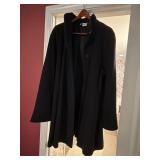 Women Ashley Scott black pea coat small