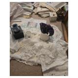 Assorted doylees, Wedgwood sm pitcher, bone c