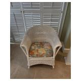 White wicker rocker