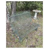 Metal glider rocker two person loveseat