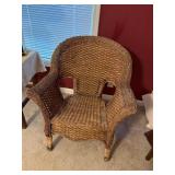 Brown wicker chair