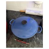 Blue le creuset covered dish