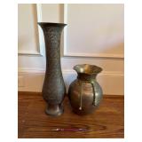 Two Brass vases