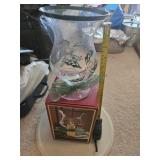 Lenox Holiday Spirit Hurricane w/ribbon and