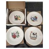 Fiesta 12 Days of Christmas plates 1 to 4 -