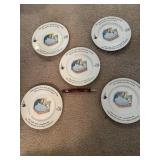 5 Wedgewood Peter Rabbit Plates