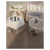 Wedgewood Peter Rabbit Money Box Bank & Mug