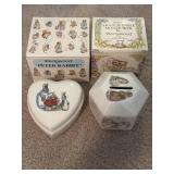 Wedgewood Peter Rabbit Heart Box & Mrs.