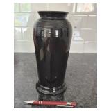 Fiesta black monarch vase - there is a small