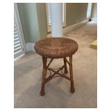 Brown wicker side table/end table