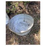 Large galvanized wash tub