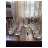 Etched glass pineapple pitcher & pineapple