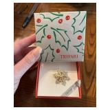 Trifari snowflake pin in original box