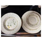 Mikasa ivory floral basket weave dishes D1004