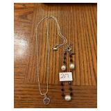 14kb necklace & penny pendant & bracelet w/
