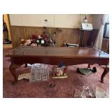 MCM 48' coffee table with metal trim