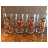 4 Glass Cabbage Patch Kids Glasses - circa 1984