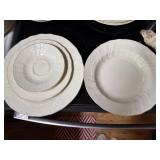 Mikasa D1000 ivory basket weave dishes
