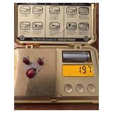 14k ladybug pendant and earrings 1.97g