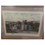 Berry pickers framed print