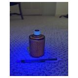Faroy cadmium Amberina Diamond Point candle holder