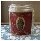 PRINCE ALBERT GLASS JAR without LID. FRONT and
