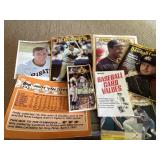 Lot of baseball books and school folder cardboard