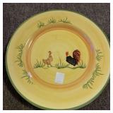 Mr Rooster & Girls 9 1/2' plate Antonio Rosa,