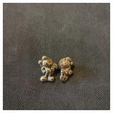 Gold Tone Disney Mickey Minnie Mouse pin set