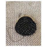 Golden Crown Black Bead Sequins Formal Evening Bag