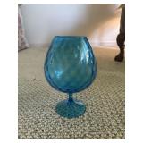 Large Empoli Italian MCM Glass Bowl Brandy