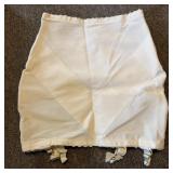 Vintage Cream Open Bottom Skirt Girdle 4 Garter