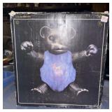 Rare 1997 Tin Chi Glass Bear Accent Lamp Andrea