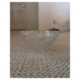 Large 9.5' Victorias Garden GORHAM CRYSTAL bowl