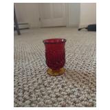 L.E. Smith Red Moon and Stars Cadmium Glass glows